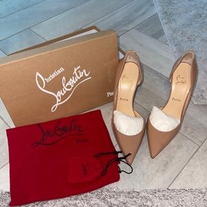 Christian Louboutin Iriza Nude 100 Patent size 38 heel